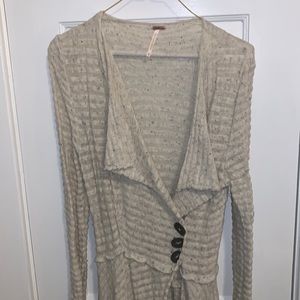 Free People Cream Sweater Tunic